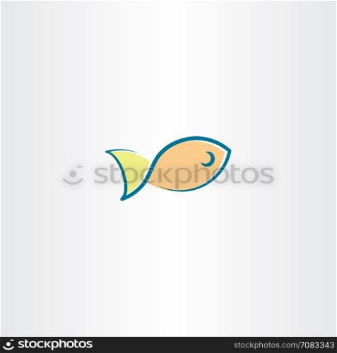fish icon logo element design sign