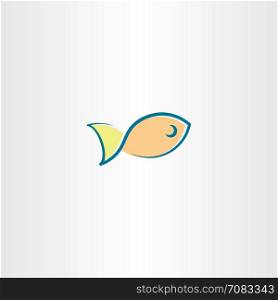 fish icon logo element design sign