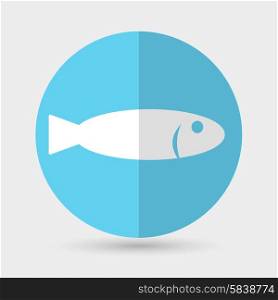 Fish icon on a white background