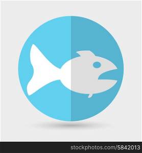 Fish icon on a white background