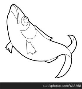 Fish icon. Outline illustration of fish vector icon for web. Fish icon , outline style