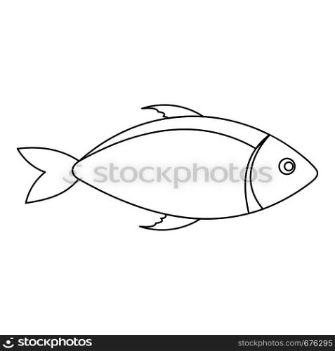 Fish icon. Outline illustration of fish vector icon for web. Fish icon, outline style.