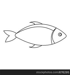 Fish icon. Outline illustration of fish vector icon for web. Fish icon, outline style.