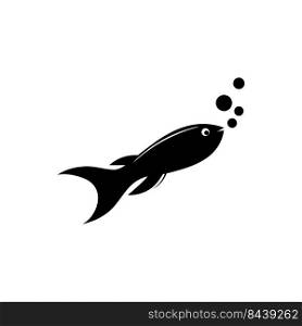Fish icon template vector design