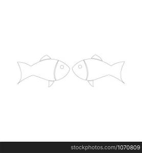 Fish icon Vector Illustration design Logo template