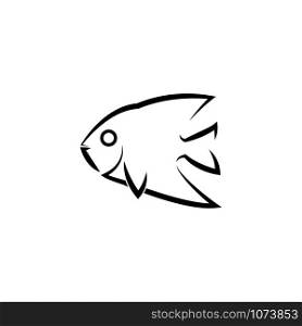 Fish icon Vector Illustration design Logo template