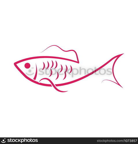 Fish icon Vector Illustration design Logo template