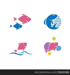 Fish ilustration logo vector template