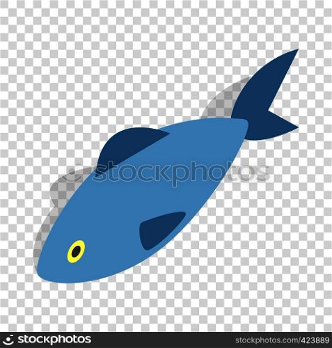 Fish isometric icon 3d on a transparent background vector illustration. Fish isometric icon