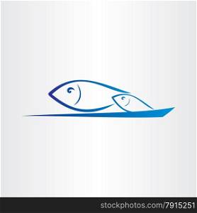 fish jump from water icon background sport swimming fishing ocen seafood blue