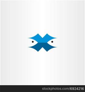 fish letter x logo symbol vector design