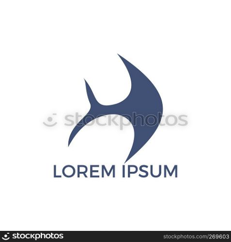 Fish logo design. Fishing club logo or fishing online shop sign.