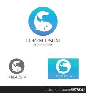 Fish logo, fish oil and seafood restaurant icon. With concept icon vector 