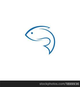 fish logo icon design vector