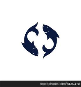 Fish logo icon design vector 