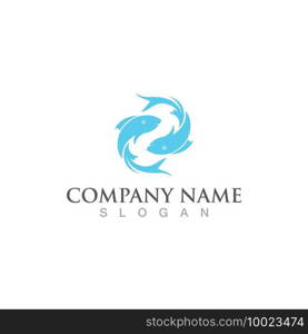 Fish logo template. Creative vector symbol