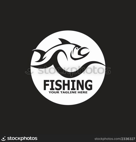 Fish logo template. Creative vector symbol