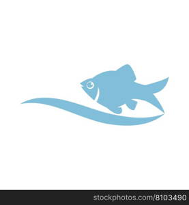 Fish logo template. Creative vector symbol