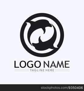 Fish logo template. Creative vector symbol