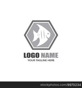 Fish logo template. Creative vector symbol