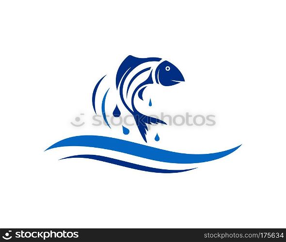 Fish logo template. Creative vector symbol. Fish logo template
