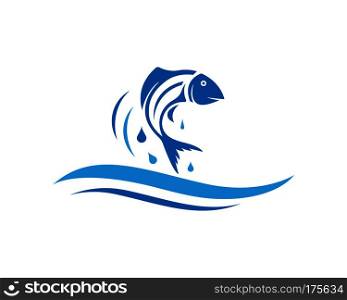 Fish logo template. Creative vector symbol. Fish logo template