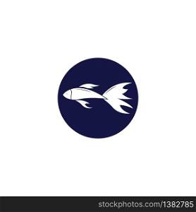 Fish logo template. Creative vector symbol of fishing club or online