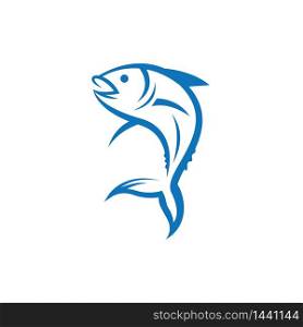 Fish logo template icon vector illustration design