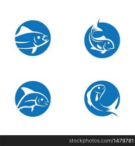 Fish logo template vector icon design
