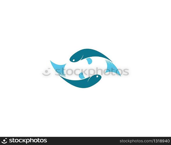 Fish logo template vector icon illustration design