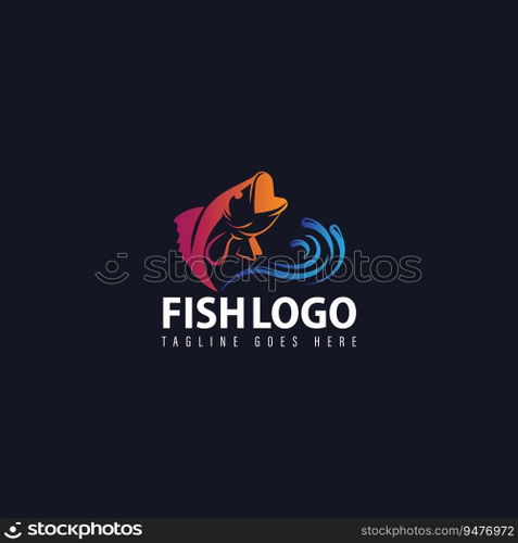 fish logo vector