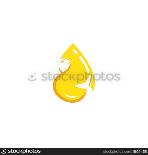 fish oil icon vector illustration concept design template web