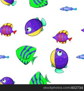 Fish pattern. Cartoon illustration of fish vector pattern for web. Fish pattern, cartoon style