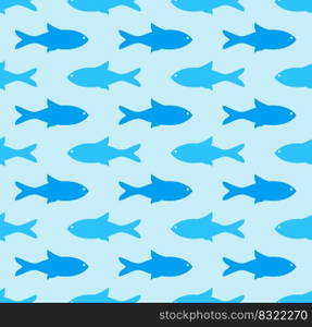 Fish Seamless Pattern Vector Illustration