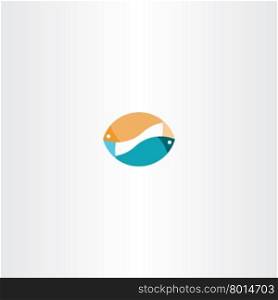 fish sign logo icon vector design
