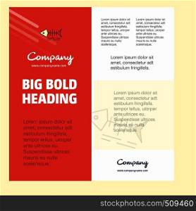 Fish skull Business Company Poster Template. with place for text and images. vector background