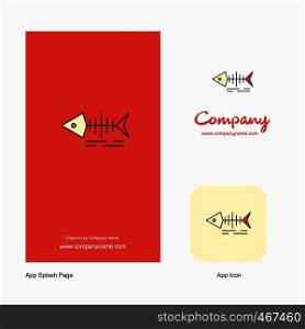Fish skull Company Logo App Icon and Splash Page Design. Creative Business App Design Elements