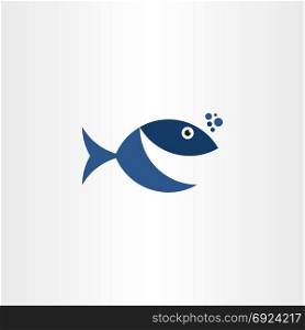fish smile vector logo icon sign design