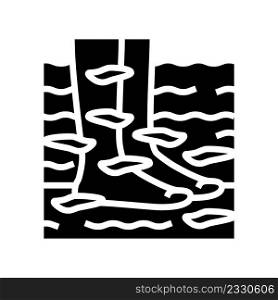 fish spa glyph icon vector. fish spa sign. isolated contour symbol black illustration. fish spa glyph icon vector illustration