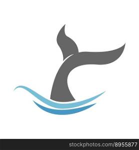 Fish tail logo icon design illustration