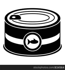 Fish tin can icon. Simple illustration of fish tin can vector icon for web design isolated on white background. Fish tin can icon, simple style