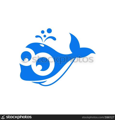 Fish with aquarium logo template