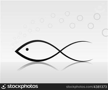Fish5. The image an icon fish. A vector illustration