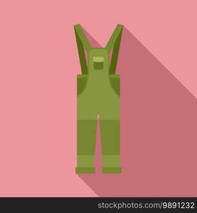 Fisherman clothes icon. Flat illustration of fisherman clothes vector icon for web design. Fisherman clothes icon, flat style