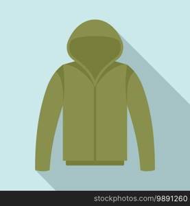 Fisherman sweater icon. Flat illustration of fisherman sweater vector icon for web design. Fisherman sweater icon, flat style
