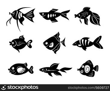 Fishes icon set