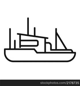 Fishing boat icon outline vector. Fish ship. Sea vessel. Fishing boat icon outline vector. Fish ship