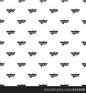 Fishing boat pattern seamless in simple style vector illustration. Fishing boat pattern vector