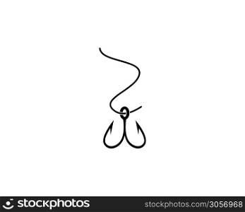 Fishing hook icon and symbol vector illustration