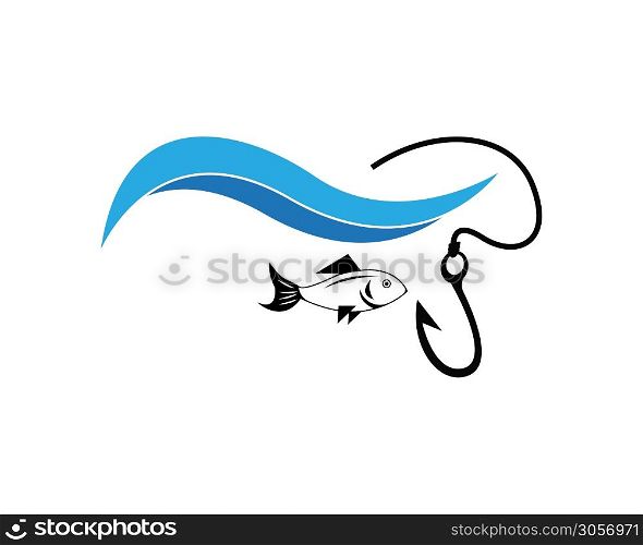 Fishing hook icon and symbol vector illustration